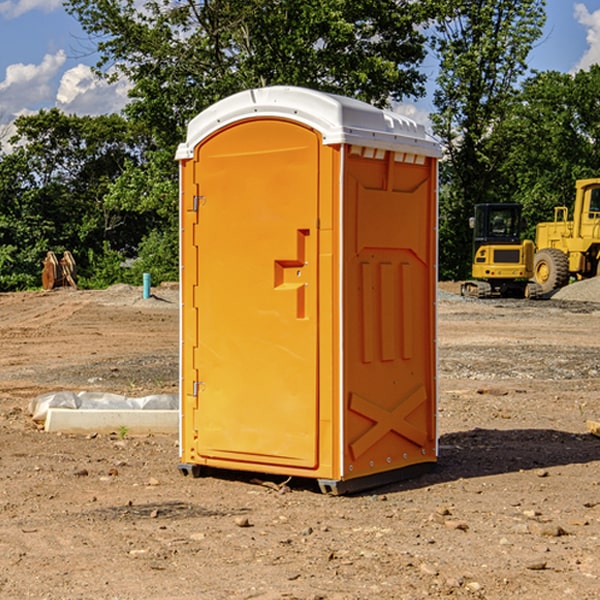 how often are the porta potties cleaned and serviced during a rental period in Navajo